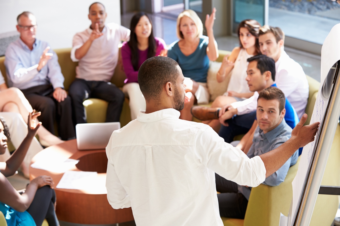 Man leading a workshop