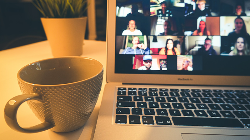 coffee cup and laptop