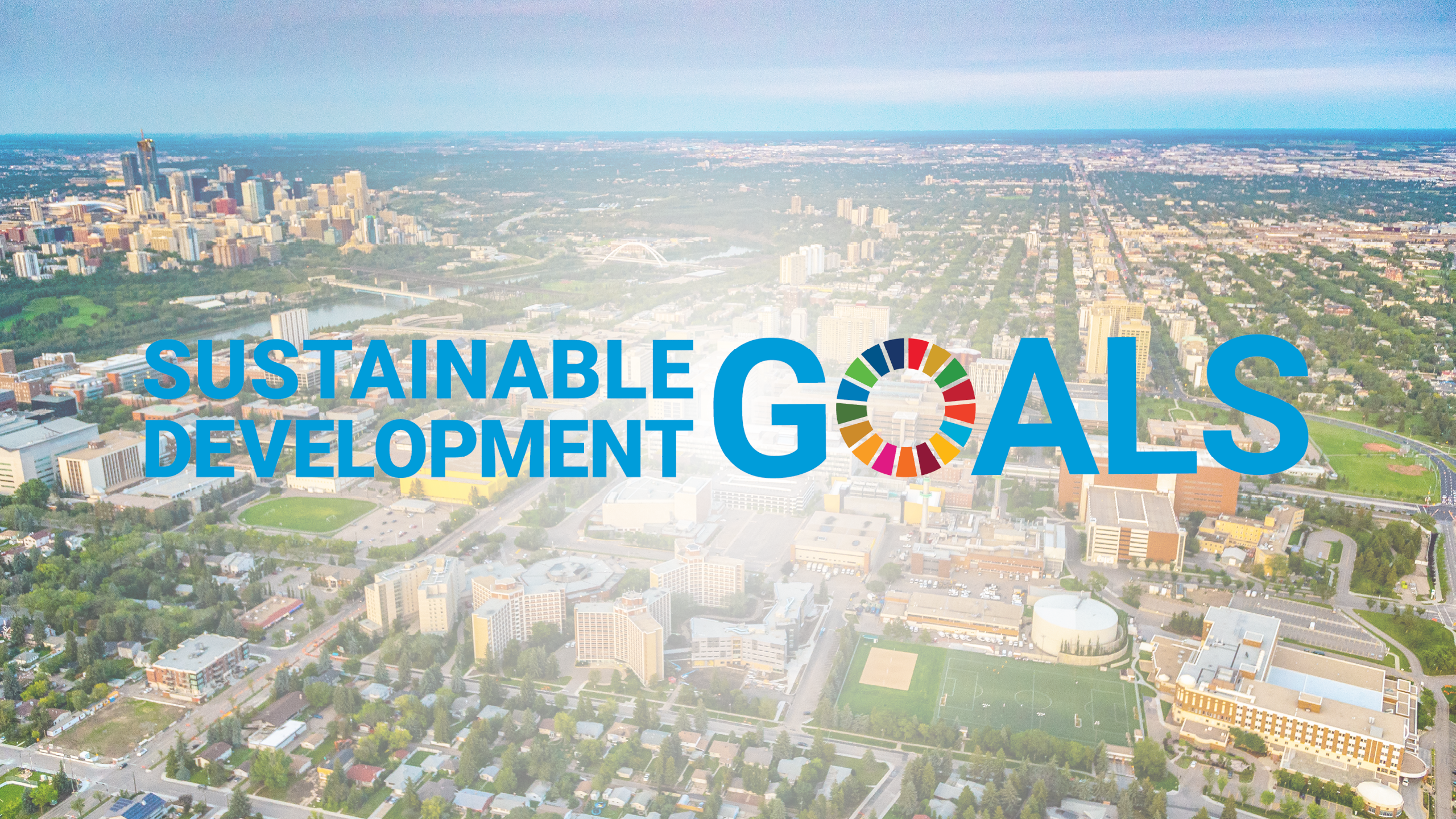 sdg logo on ualberta aerial