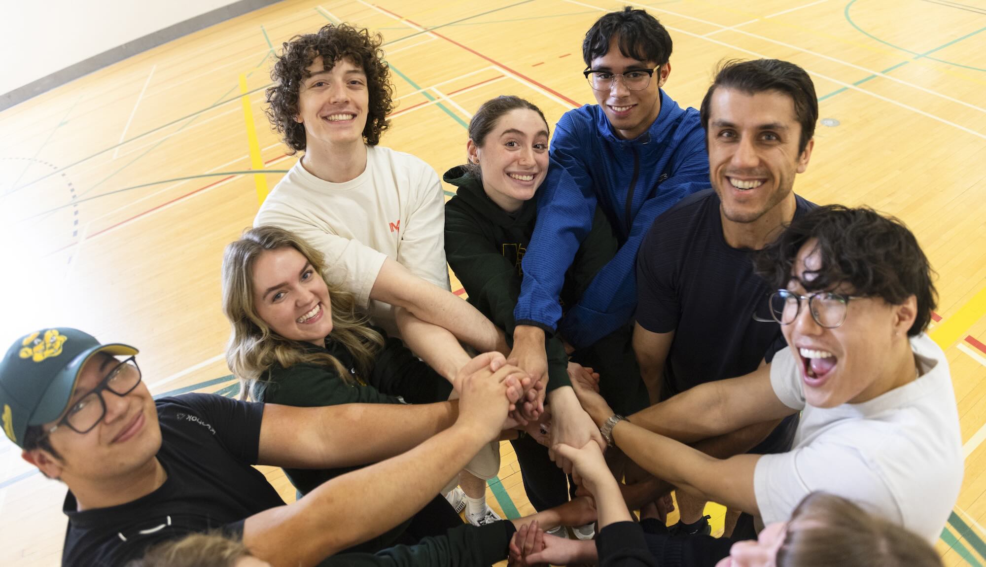 Students in a gym