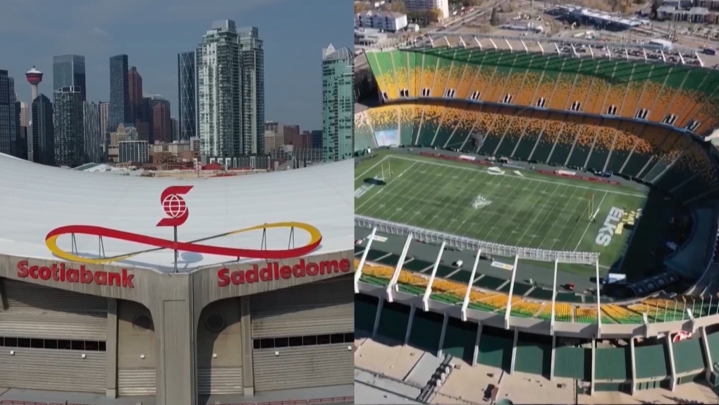 Saddledome and commonwealth stadium