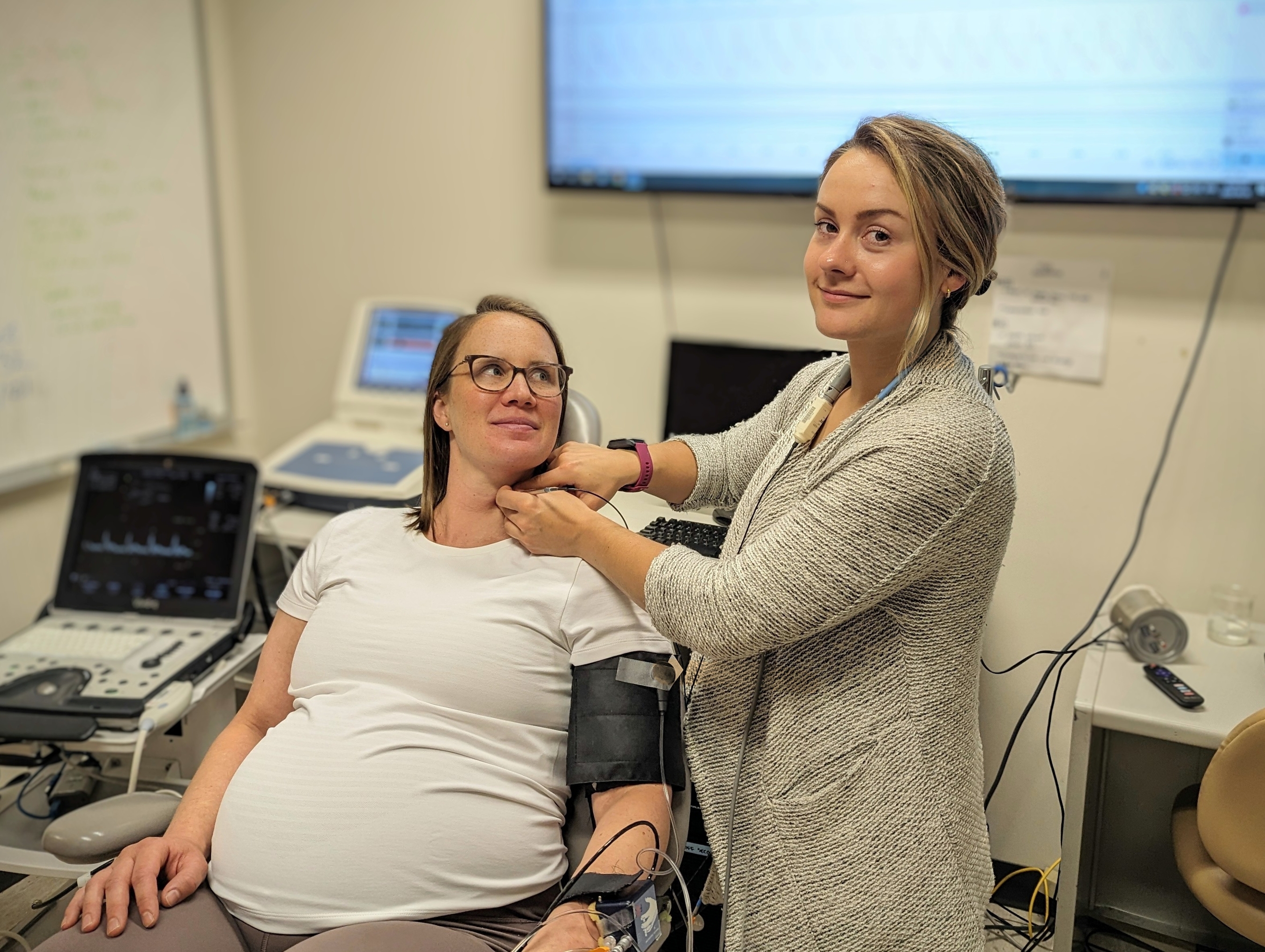 From left, grad student Amy Moolyk and researcher Brittany Matenchuk