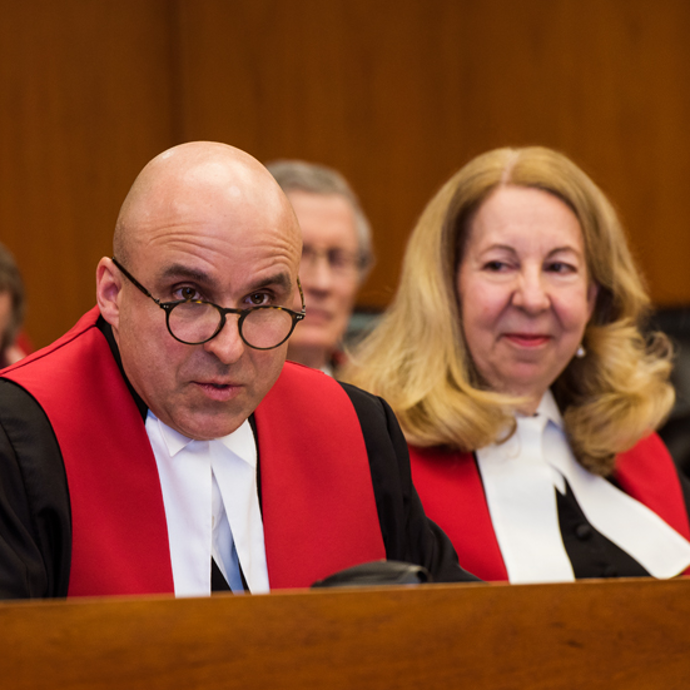 Justice Mandziuk and Chief Justice Moreau