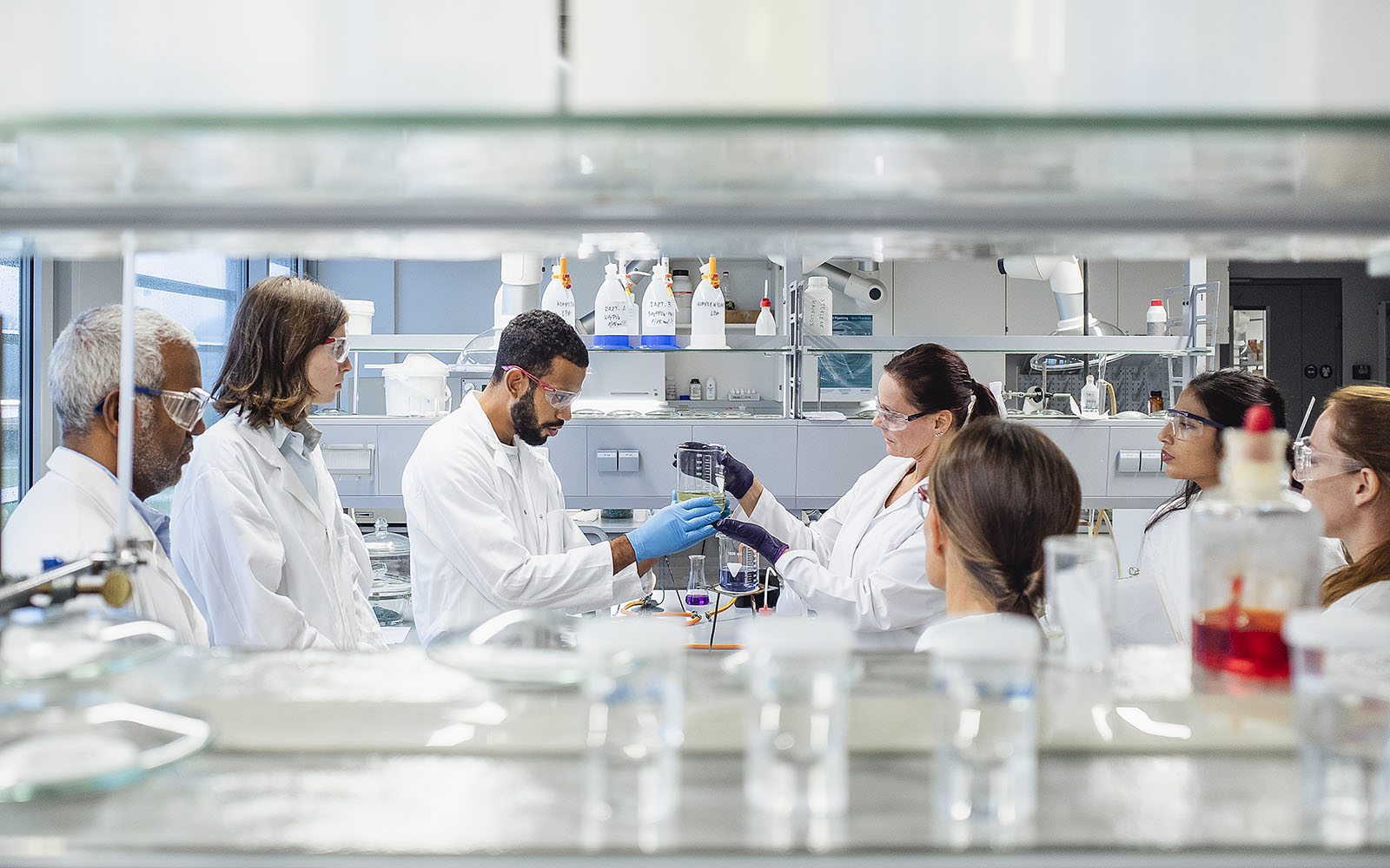 Group of scientists working in a lab