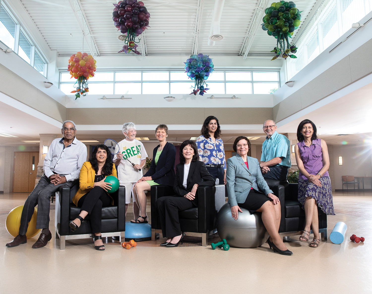 Sambhu Nath, senior health coach; Marjan Abbasi, associate clinical professor, family medicine; Wendy Jerome, senior health coach; Cheryl Pengelly, senior health coach; Bonnie Dobbs, director, U of A's Medically At-Risk Driver Centre (MARD); Sheny Khera, assistant professor, Family Medicine and site director, Misericordia Family Medicine Centre; Jean Triscott, U of A family medicine physician and founder of Division of Care of the Elderly; Brian Dompe, senior health coach; Jasneet Parmar, associate professor, family medicine and medical director, Covenant Health Network of Excellence in Seniors' Health and Wellness