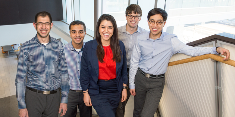 (L-R) Abdullah Saleh, Abraam Isaac, Badeia Jawhari, Byron Berenger and Phil Bach