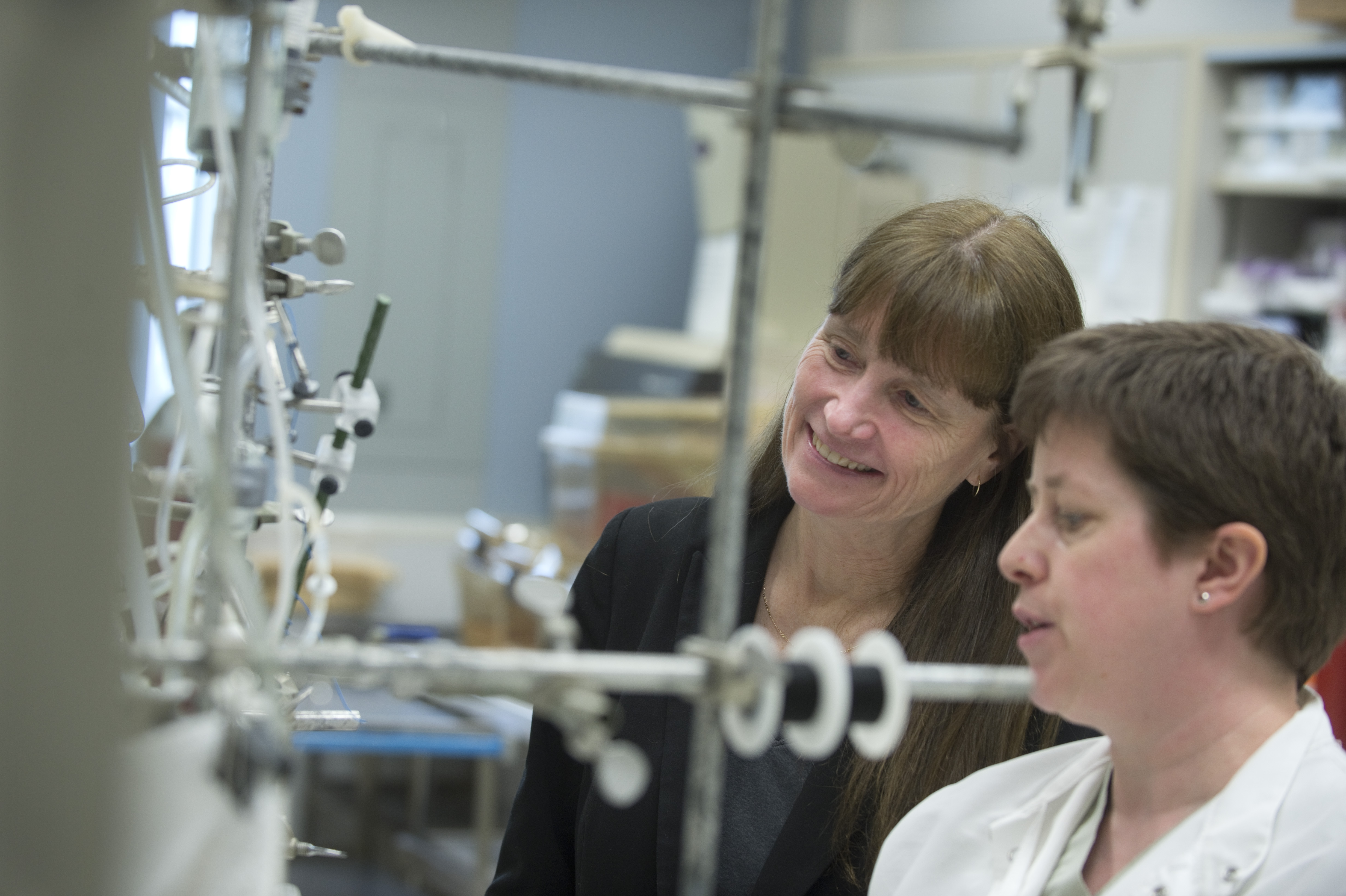 Sandra Davidge and a member of her team at the University of Alberta