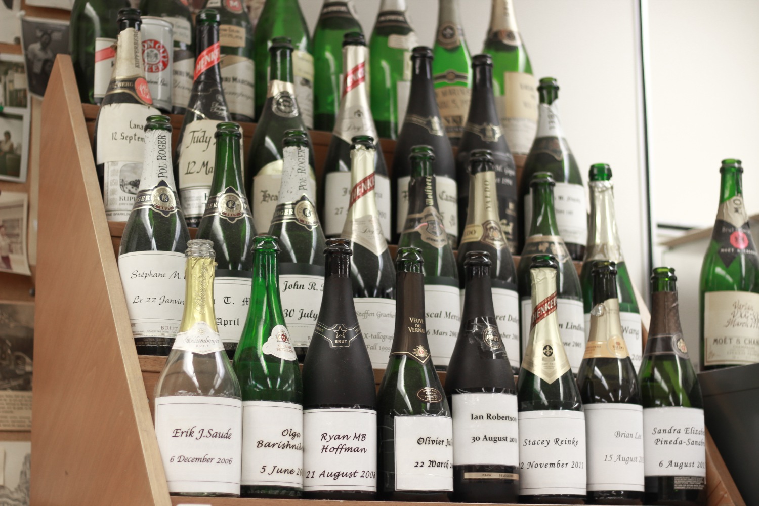 Champagne bottles