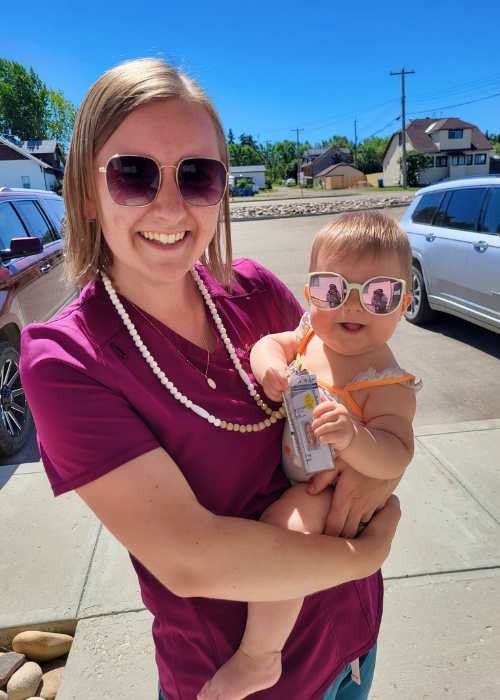 Dr. Deanna Funk with her daughter Marlowe 