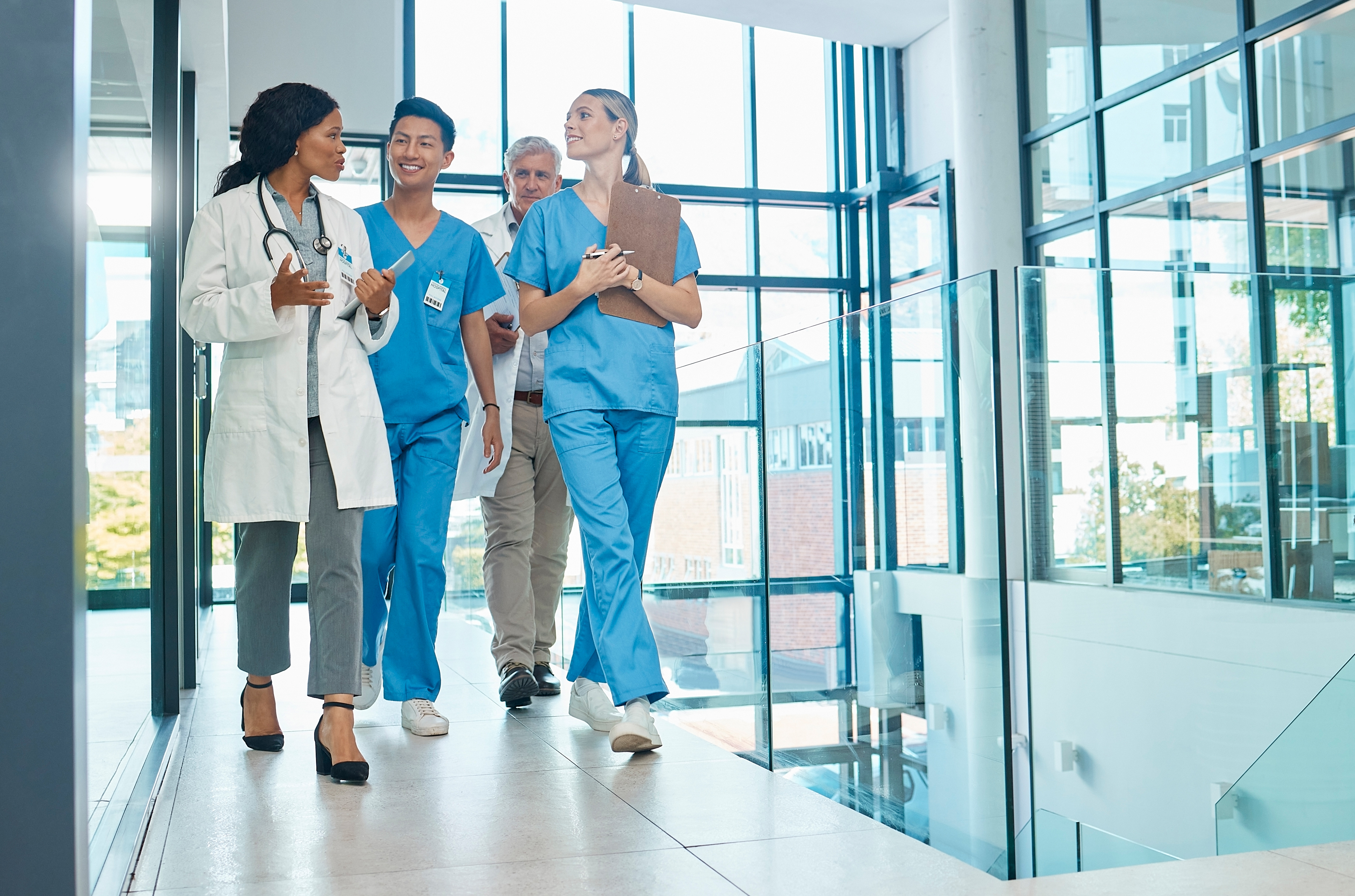 residents walking while in discussion