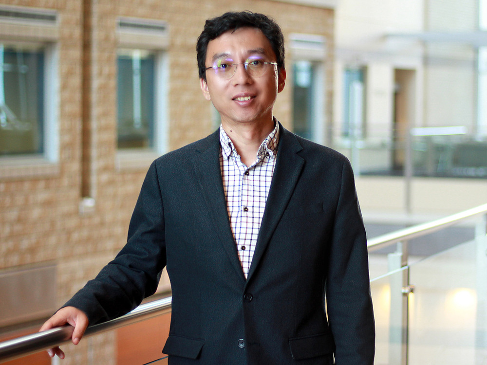 Psychiatry professor Bo Cao on the second floor of the Li Ka Shing Centre for Health Research Innovation.