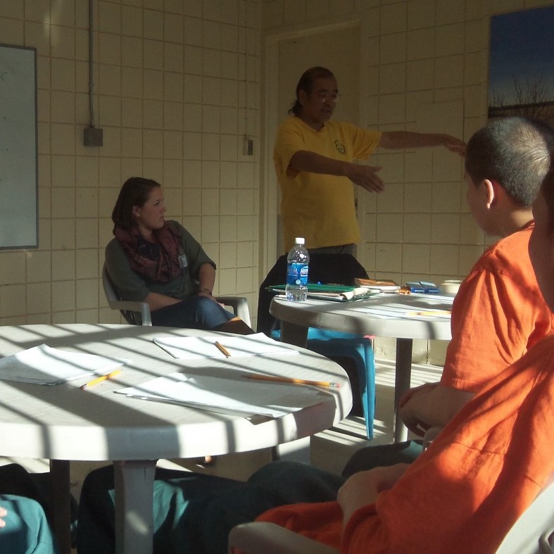 Man teaching incarcerated youth