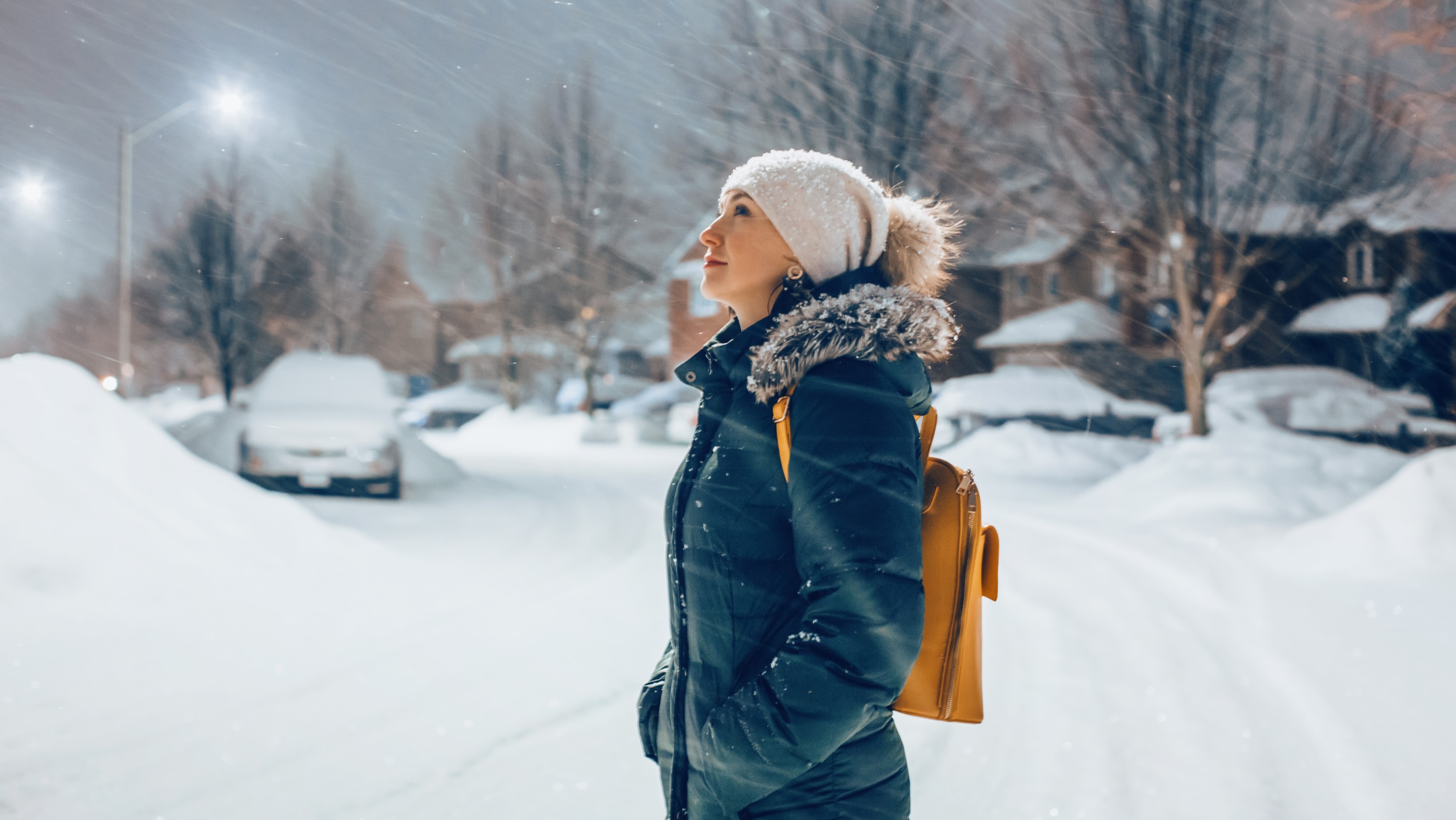 women in snow