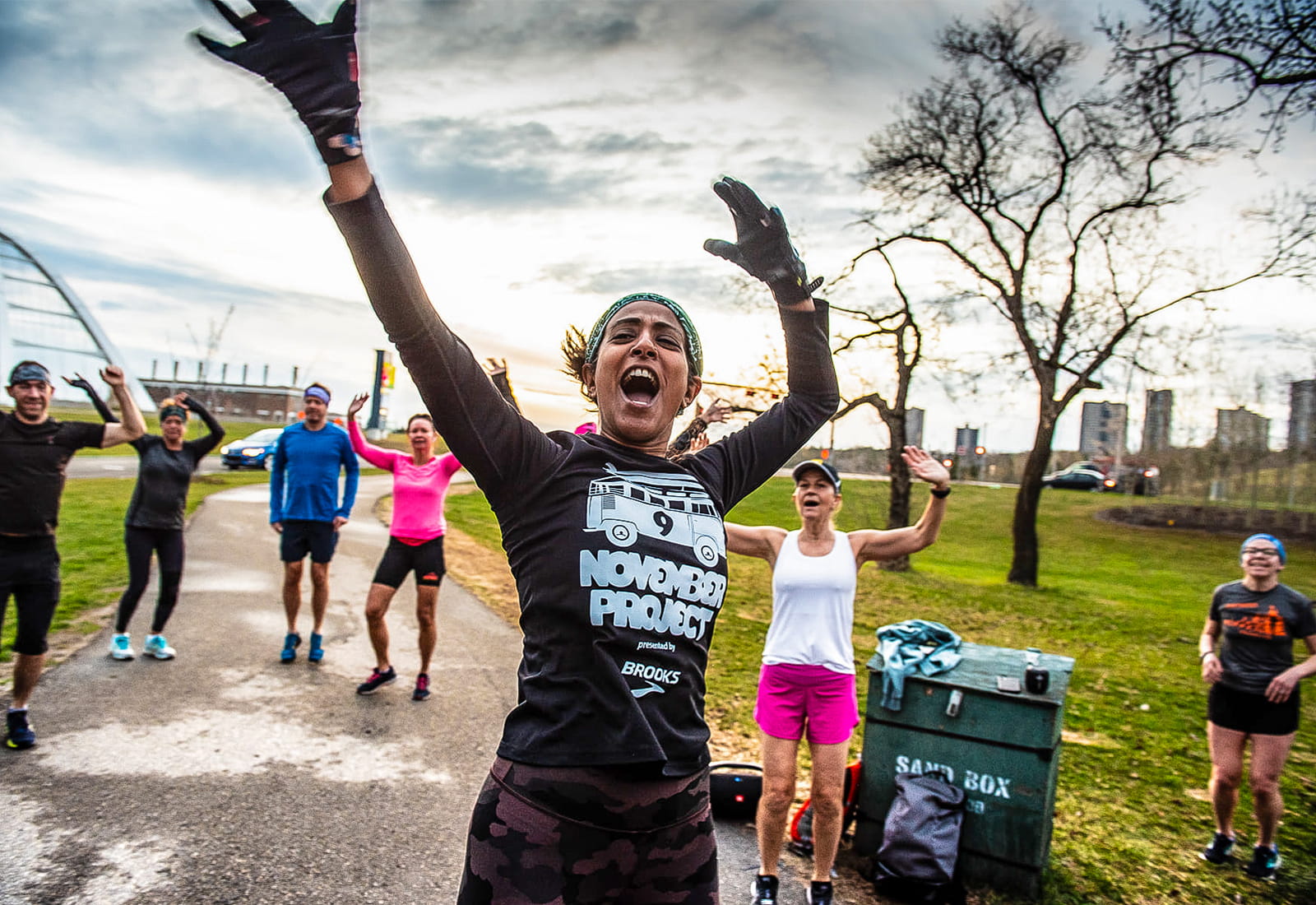 Lazina Mckenzie at a November Project workout