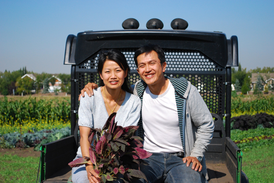 Ruby and Eric Chen of Peas on Earth Organic Garden