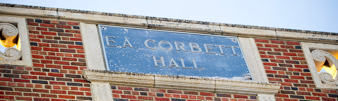 E.A. Corbett Hall phaque