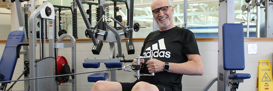 man working out in gym