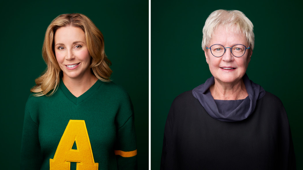 Sarah Joly (L), Clinical Lecturer in the Department of Anesthesiology & Pain Medicine in the Faculty of Medicine & Dentistry. Dianna MacDonald, physical therapist