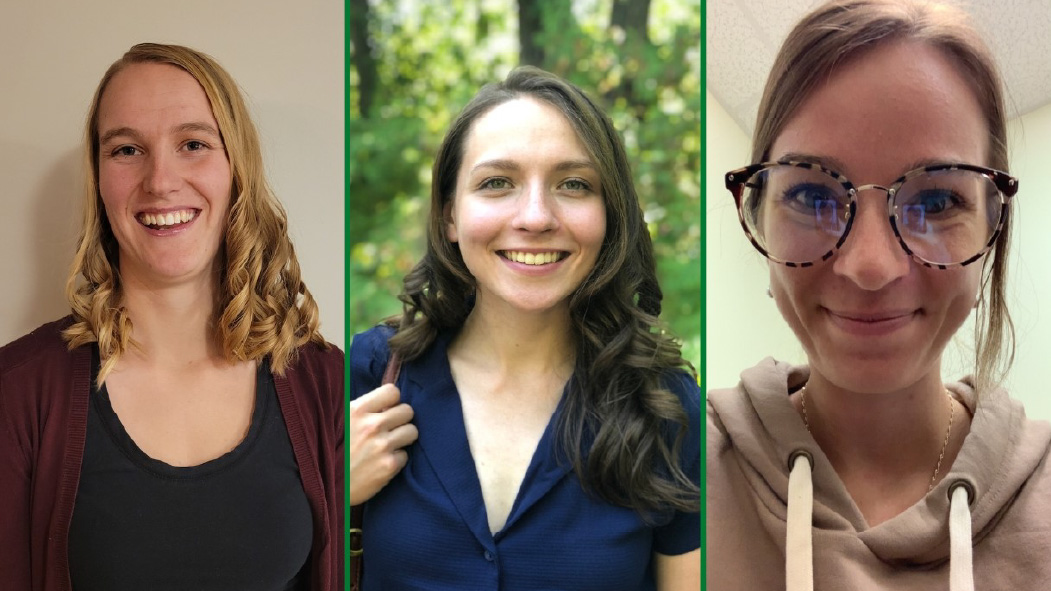 Christiana Reitsma (left), Julia Roth (middle) and Jillian Slamko (right) are a part of the first cohort of students enrolled in the master of business administration with a master of science in occupational therapy (MBA/MScOT) program.