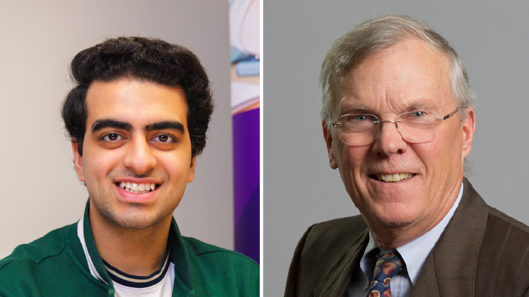 Jayan Juneja (Left), Faculty of Engineering student. Dr. Peter Flynn (Right), professor emeritus, Faculty of Engineering