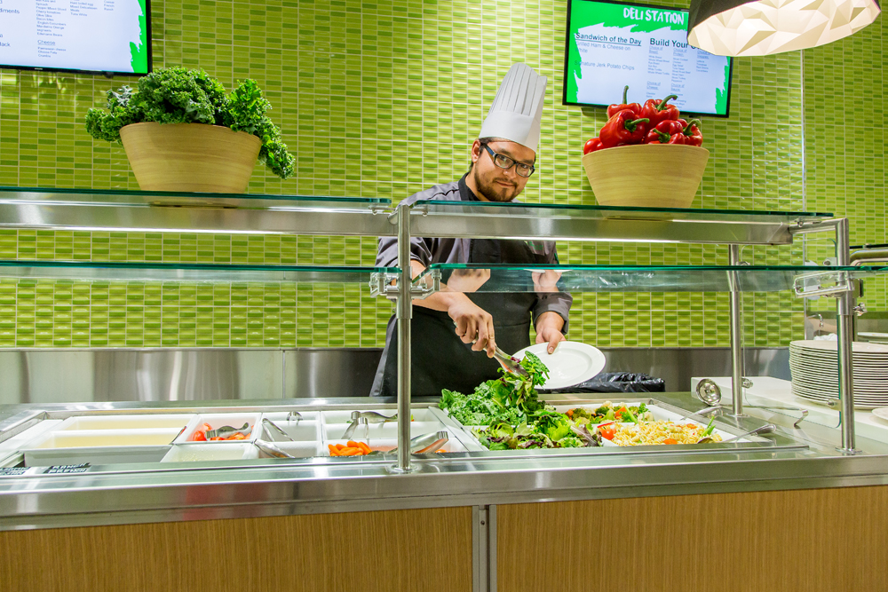 Peter Lougheed Dining man at buffet