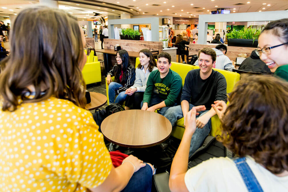 UAlberta student residents in the Lister dining hall