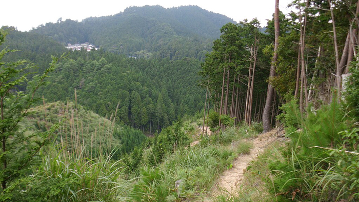 Landscape of a high misty mountain range