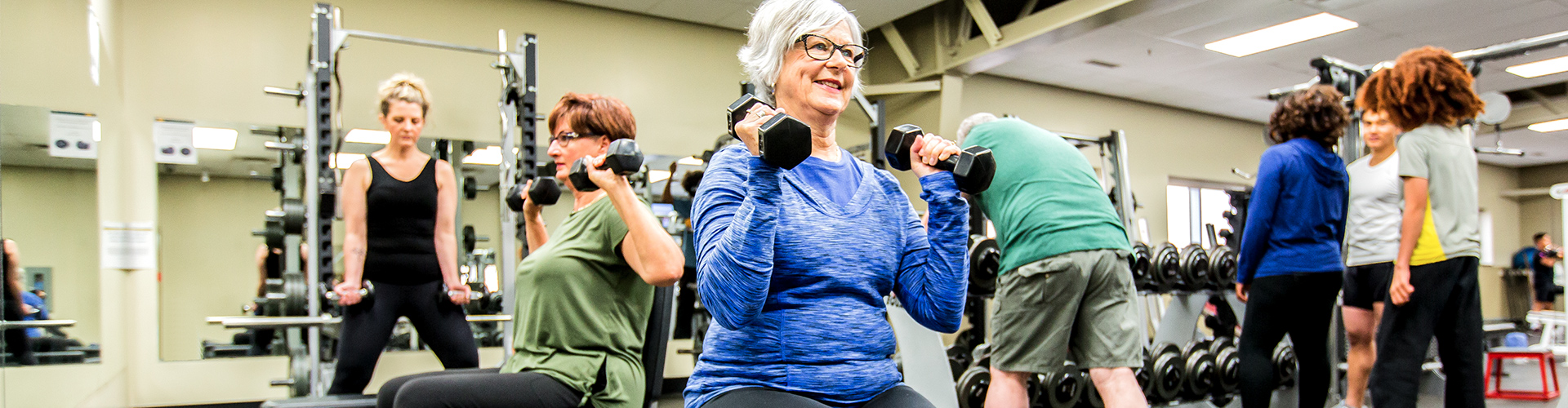 Fitness Centre participants enjoying their daily workout