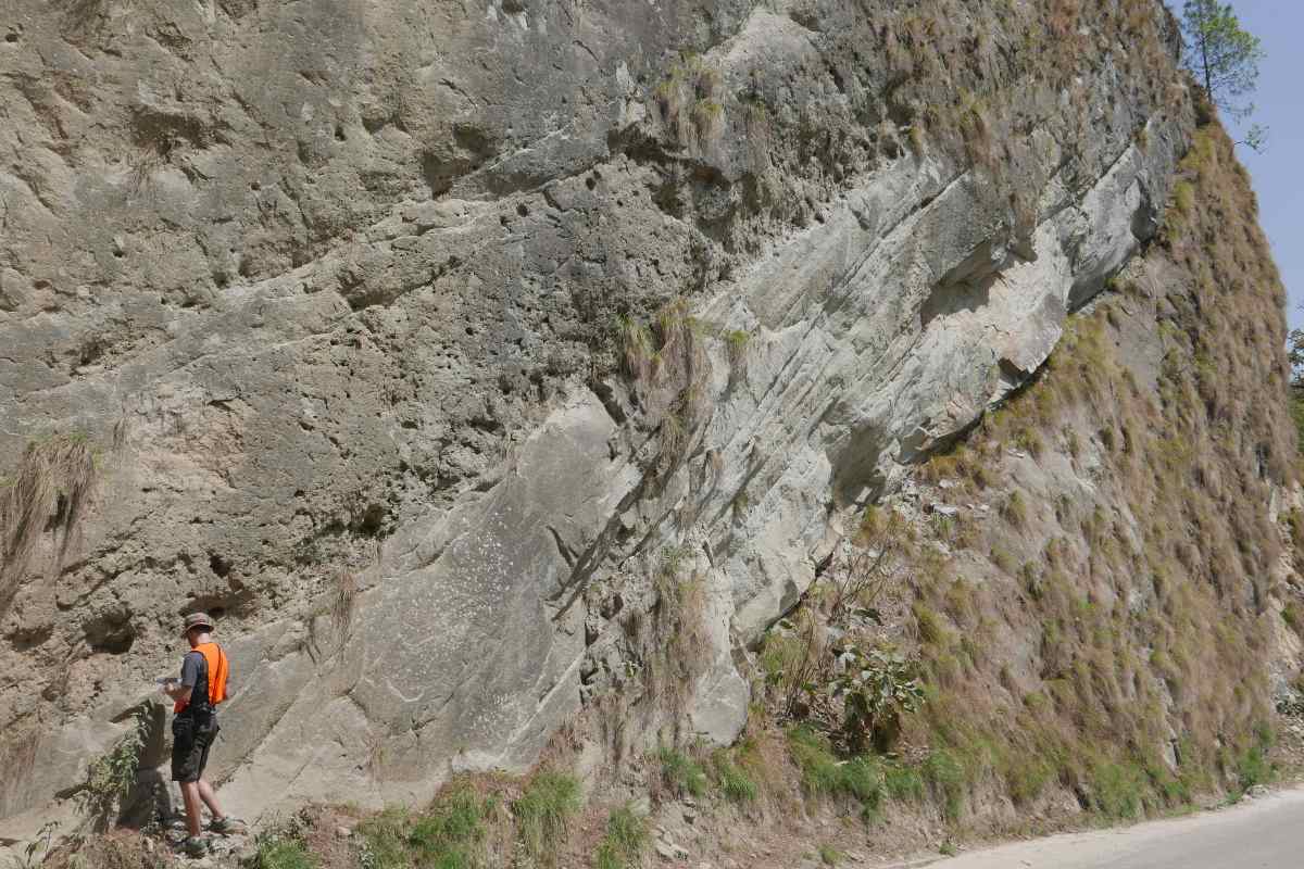 Graduate student Mike Duvall is pictured here in southeastern Nepal during fieldwork in 2017.