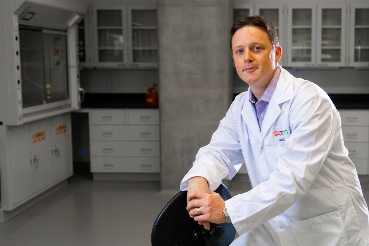 Biophysicist Daniel Charlebois, pictured here in his lab at the University of Alberta.