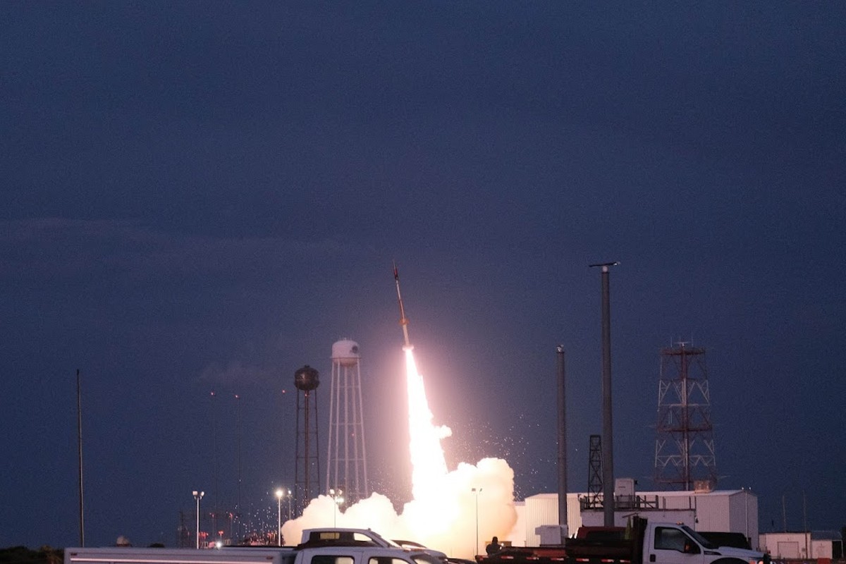 A NASA rocket takes flight, carrying a payload including testing equipment designed by University of Alberta students.