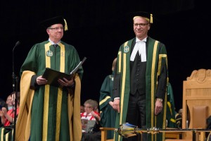 University of Alberta President David Turpin with University of Alberta Chancellor Doug Stollery