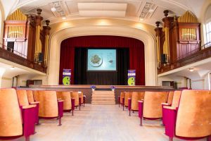 Convocation Hall is set for the2016 3-Minute Thesis Finals