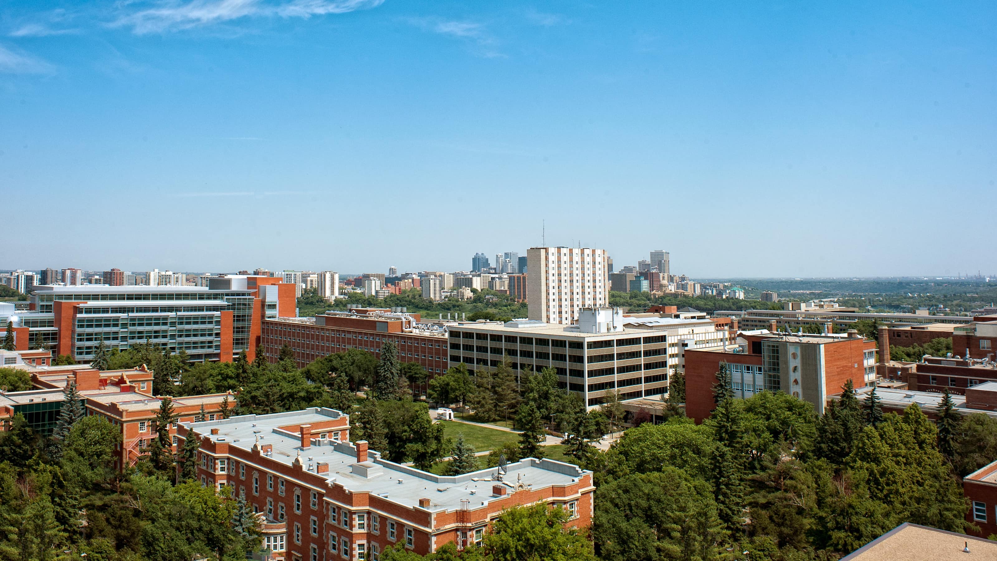 Aerial view of North Campus Quad