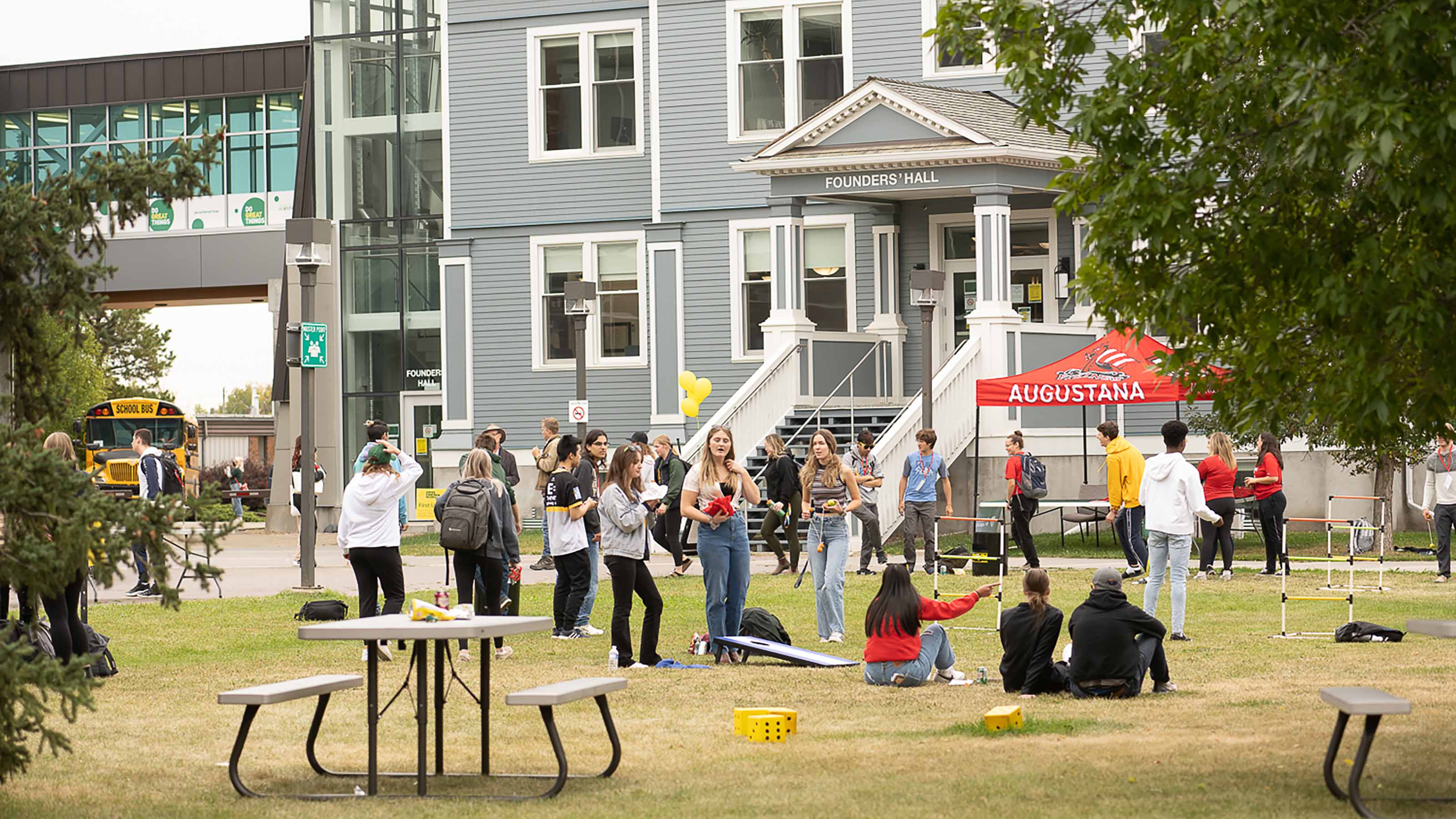 Green + Gold Day activities at the Augustana Campus Quad