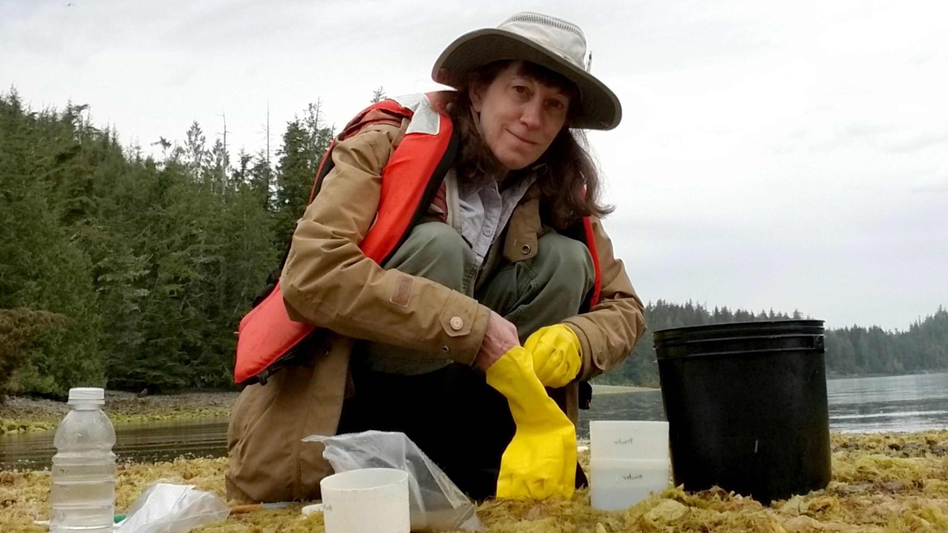 Dr. Heather Proctor, near Bamfield Marine Sciences Centre on Vancouver Island.