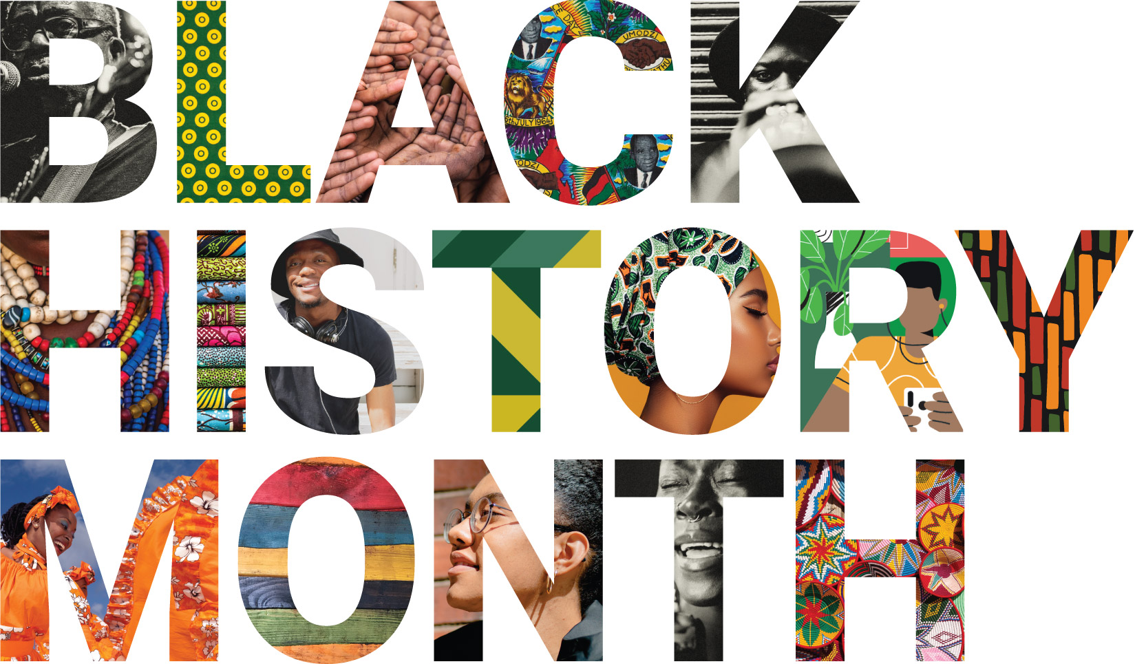 Collage depicting Black History Month