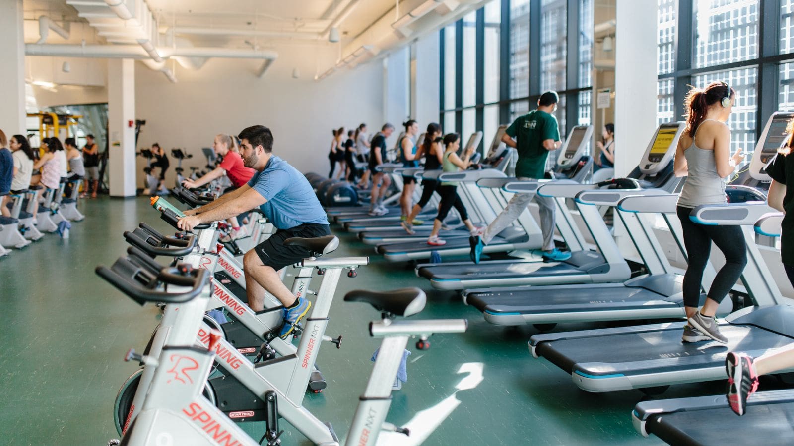 People on fitness equipment, Hanson Fitness and Lifestyle Centre