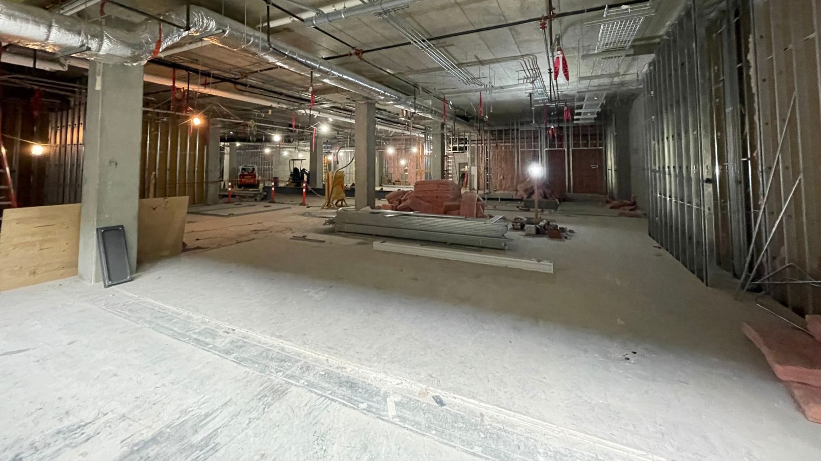 Construction of commercial building inside