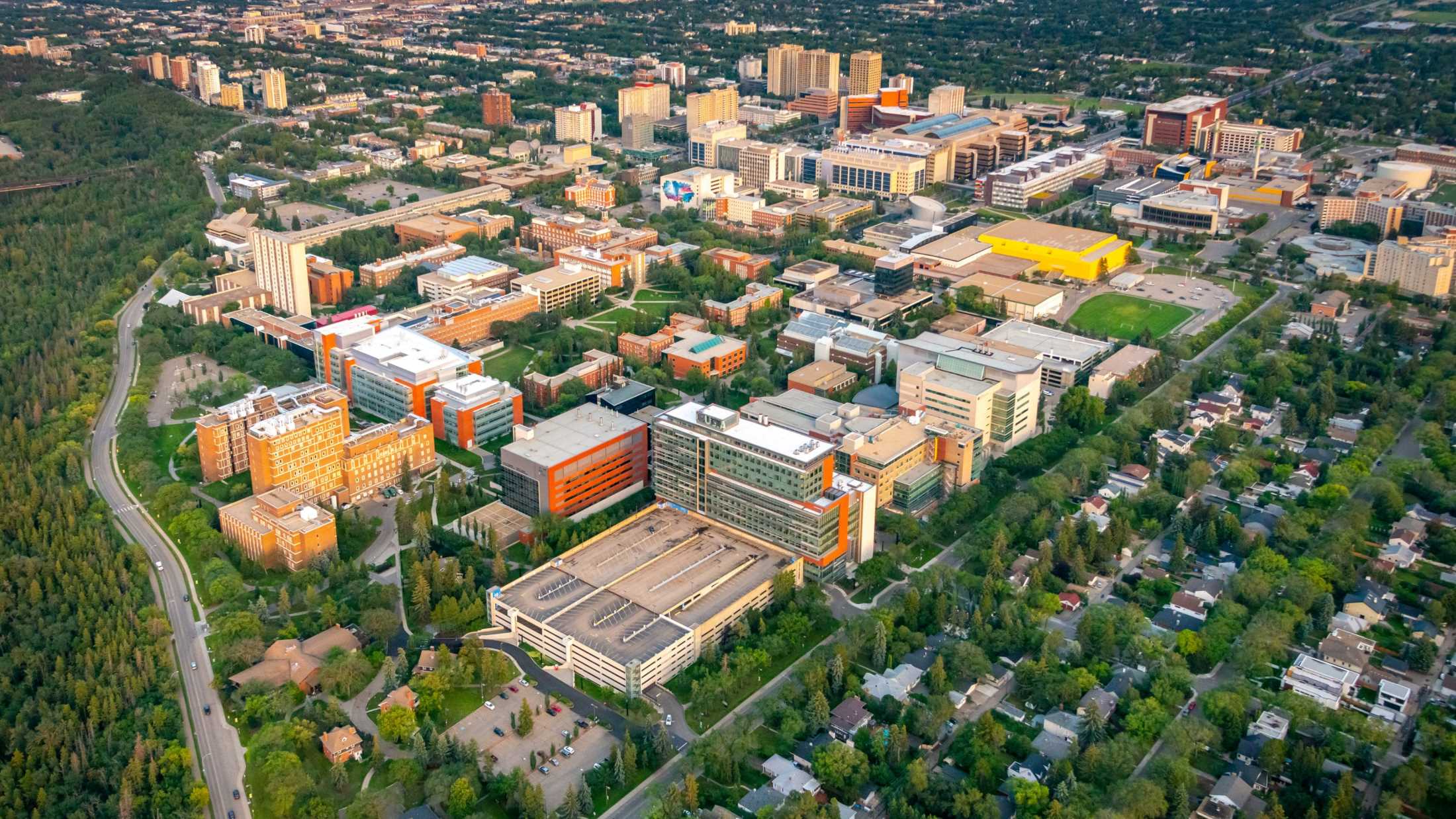 Aerial view of North Campus, August 2018