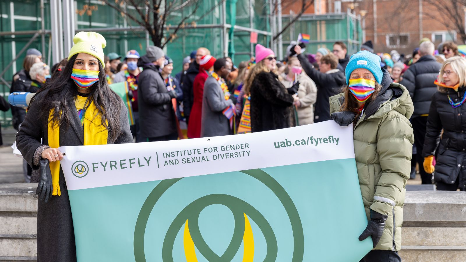 Fyrefly Institute at U of A pride parade on campus.