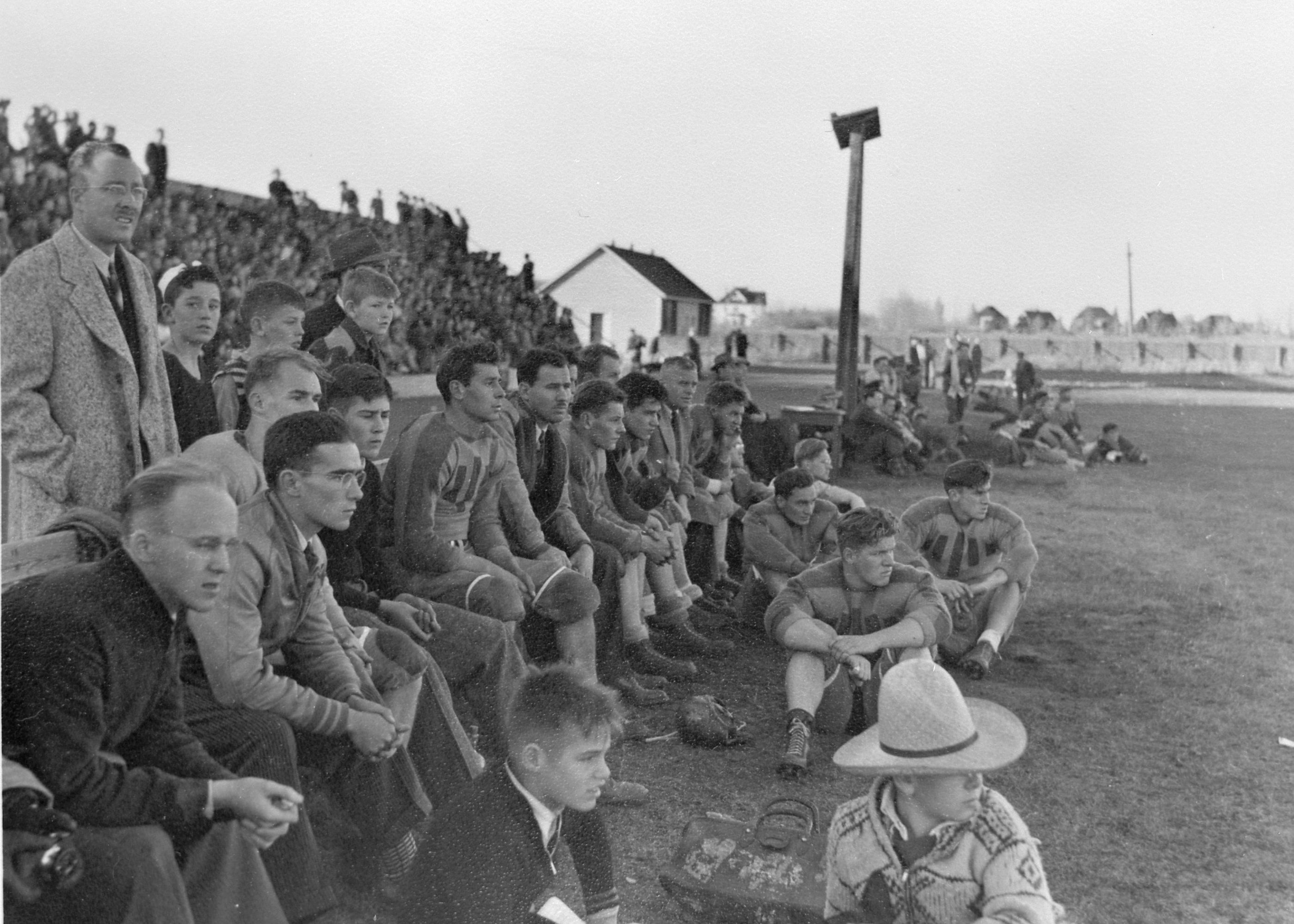 Crowd at rugby game (October 1940)