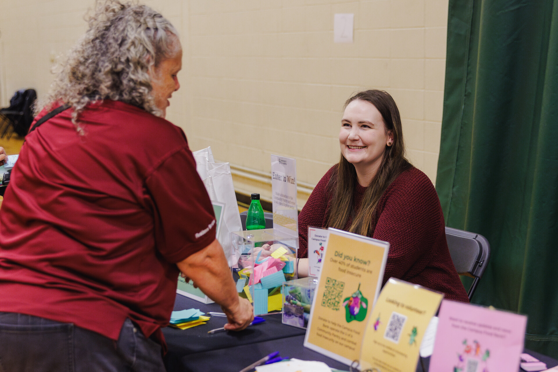 Madi Corry with Campus Food Bank shares information about their essential student supports as part of last week’s event.