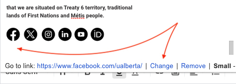 Changing Social Links