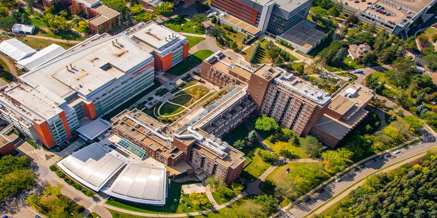 Aerial view of North Campus