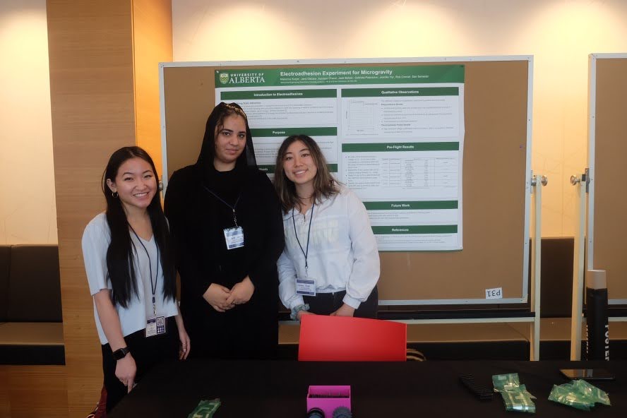 Jennifer, Jana, and Makenna presenting at the Canadian Space Conference in Montreal