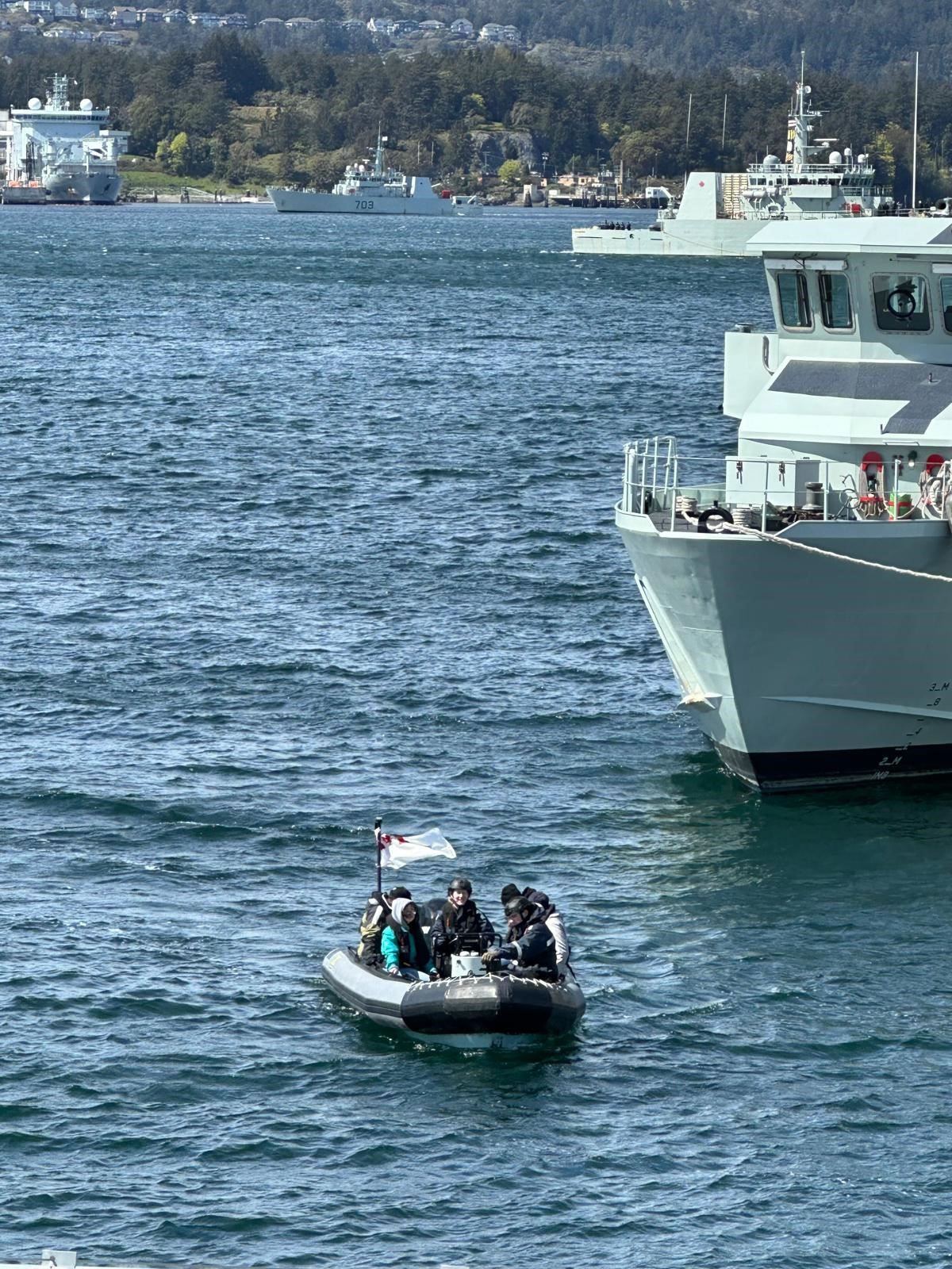 Canadian Students at Sea Program with Royal Canadian Navy – Zodiac Photo by Vansa Chang