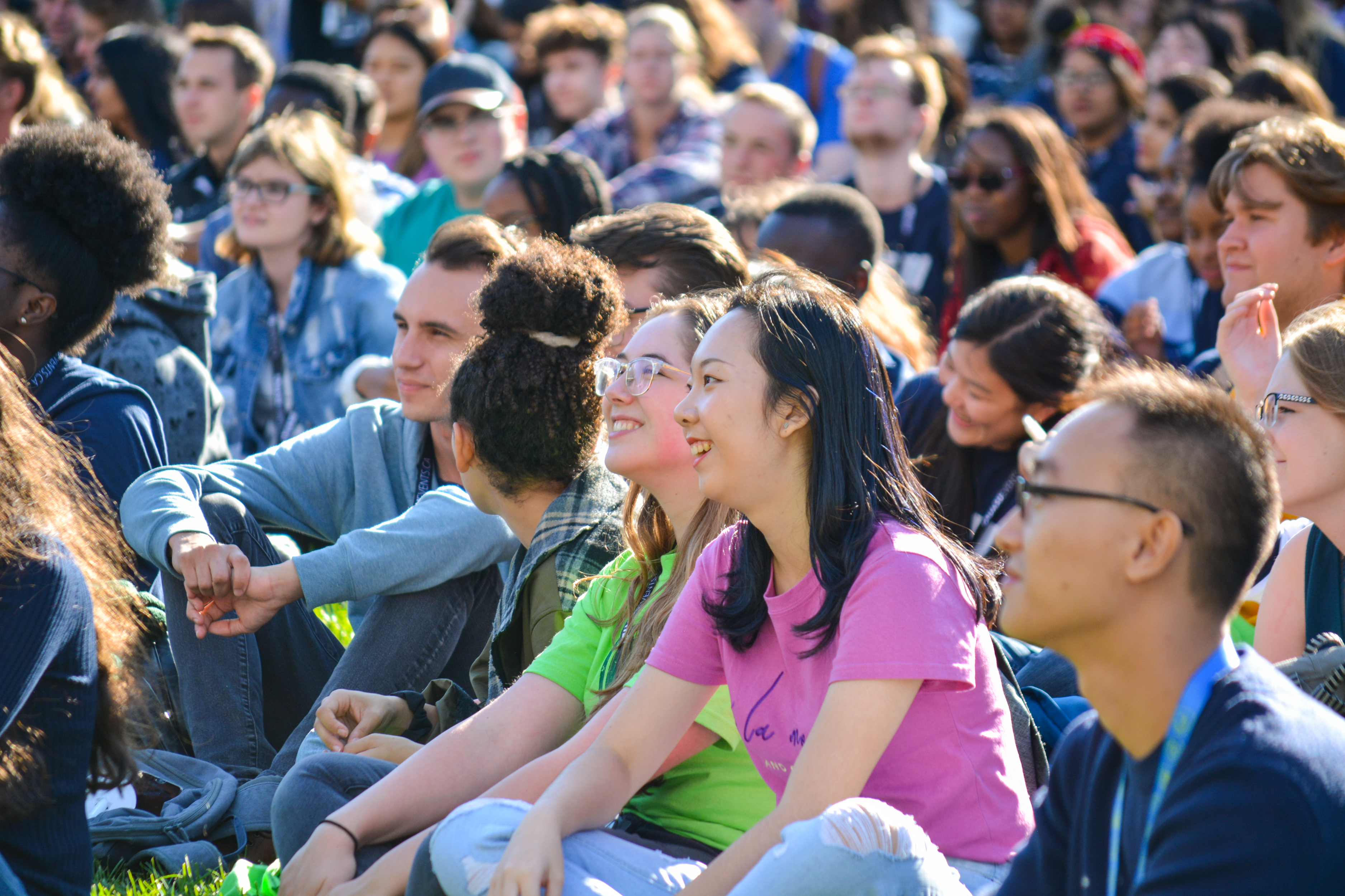 Students at orientation