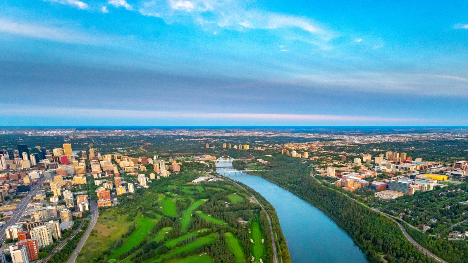 Aerial view of University of Alberta North Campus