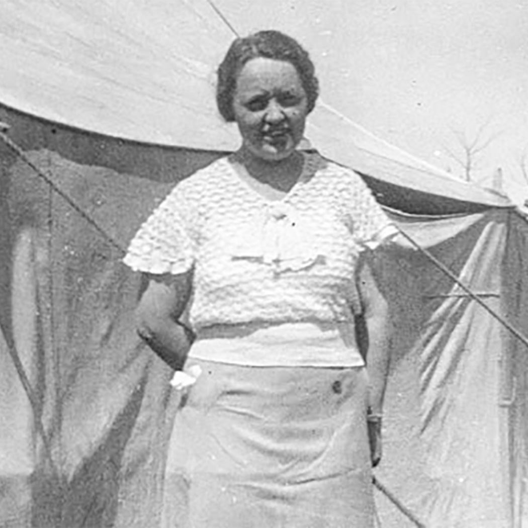 Cora Martinson, former dean of women at Camrose Lutheran College, during the 1930s (photo courtesy of Gladys Severson)